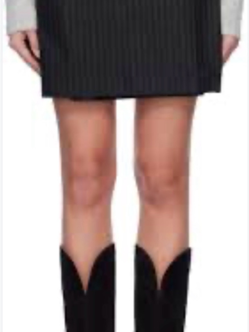 Paloma Wool leonie charcoal grey Pinstripe Mini Skirt size 38/6